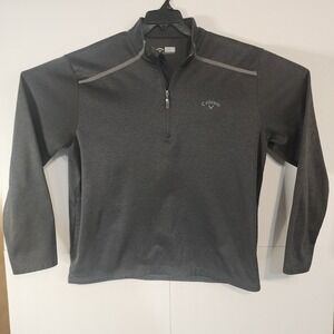 Callaway Golf Mens Quarter Zip Pullover Long Sleeve Dark Gray XXL